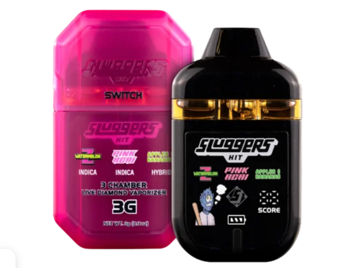 Sluggers Watermelonz X Pink Acai X Apples And Bananas Super Switch Vape 1 Sluggers Watermelonz X Pink Acai X Apples And Bananas Super Switch